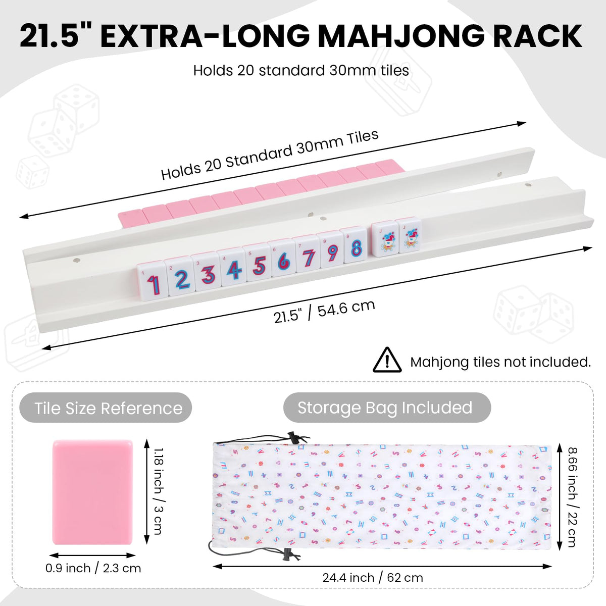Set of 4 Wooden Mahjong Racks with Pushers S6874