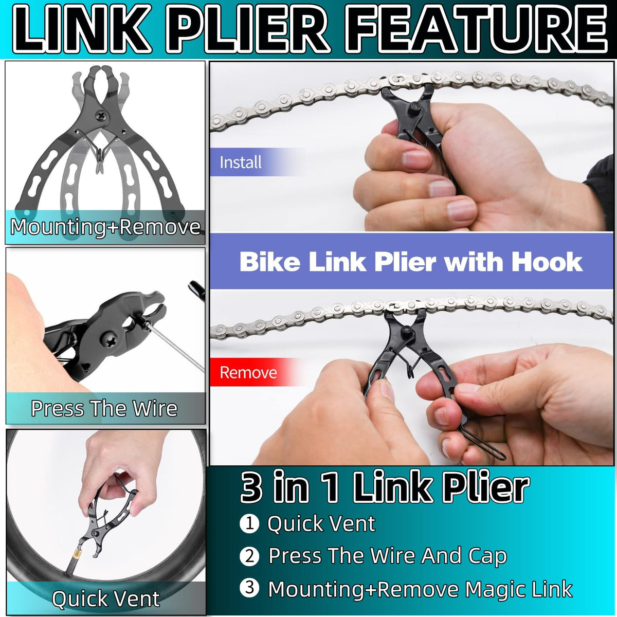 Bike Chain Tool 3 Pcs I23387