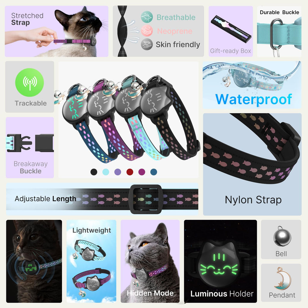 Reflective Breakaway Cat Collar with Bell J14194