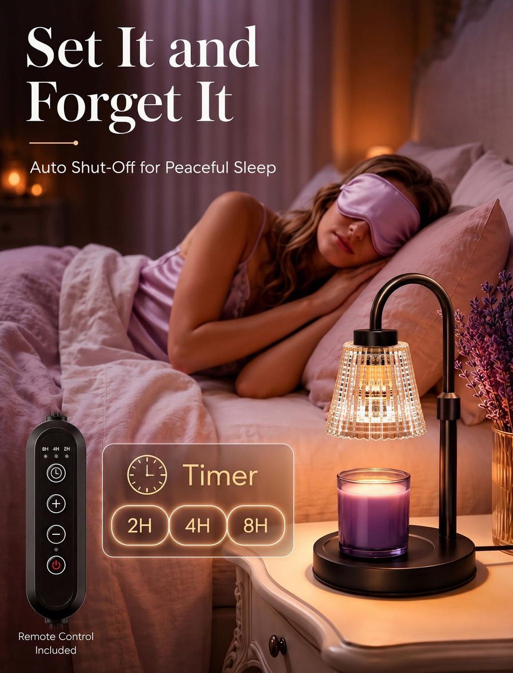Candle Warmer Lamp with Timer and Dimmer Y710723