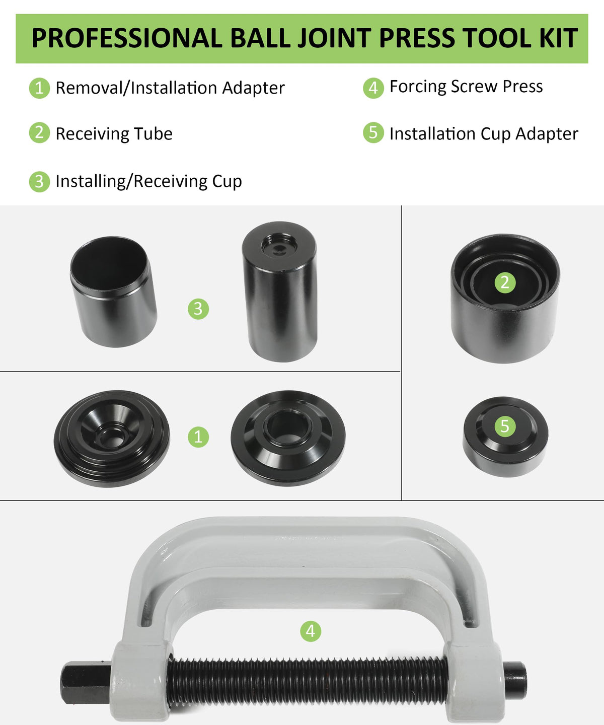 Ball Joint Removal Tool Kit with 4x4 Adapters M5704