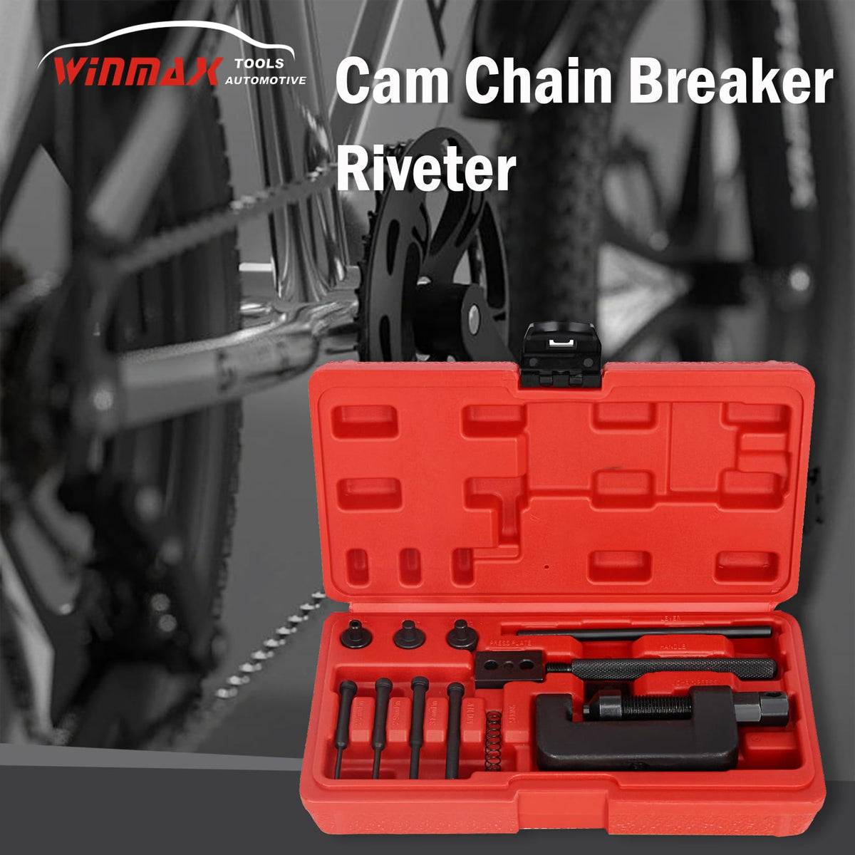 13 Pc Motorcycle Chain Breaker and Riveting Tool Kit N18444