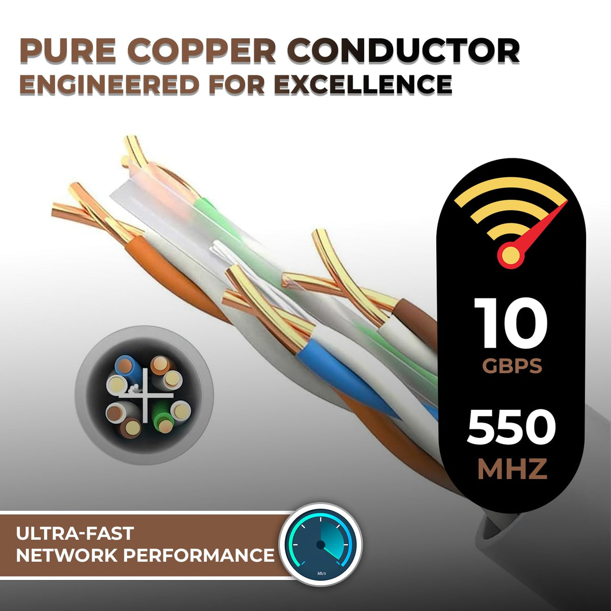 Cat6 Plenum 1000ft 23AWG Solid Bare Copper UTP Bulk Ethernet Cable M35474
