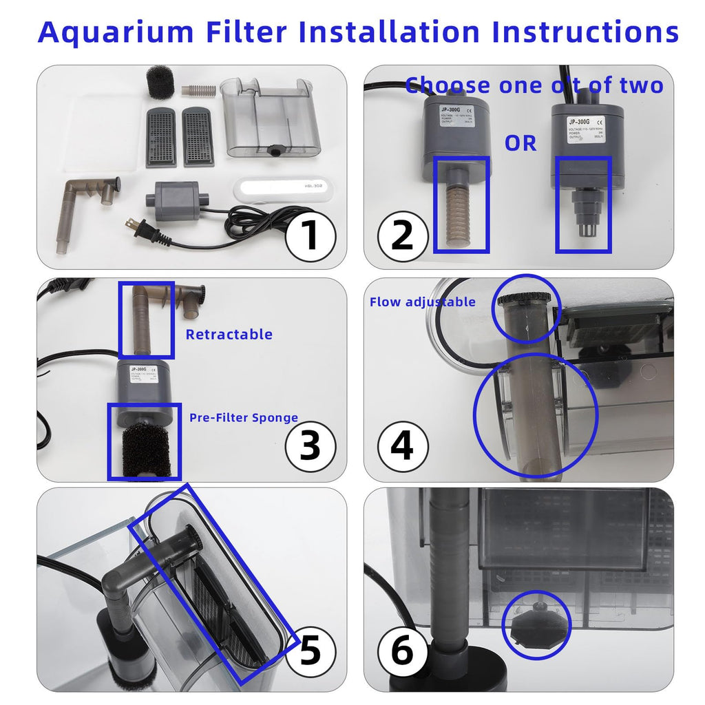 3 Gallon Glass Fish Tank Starter Kit with Filter E796