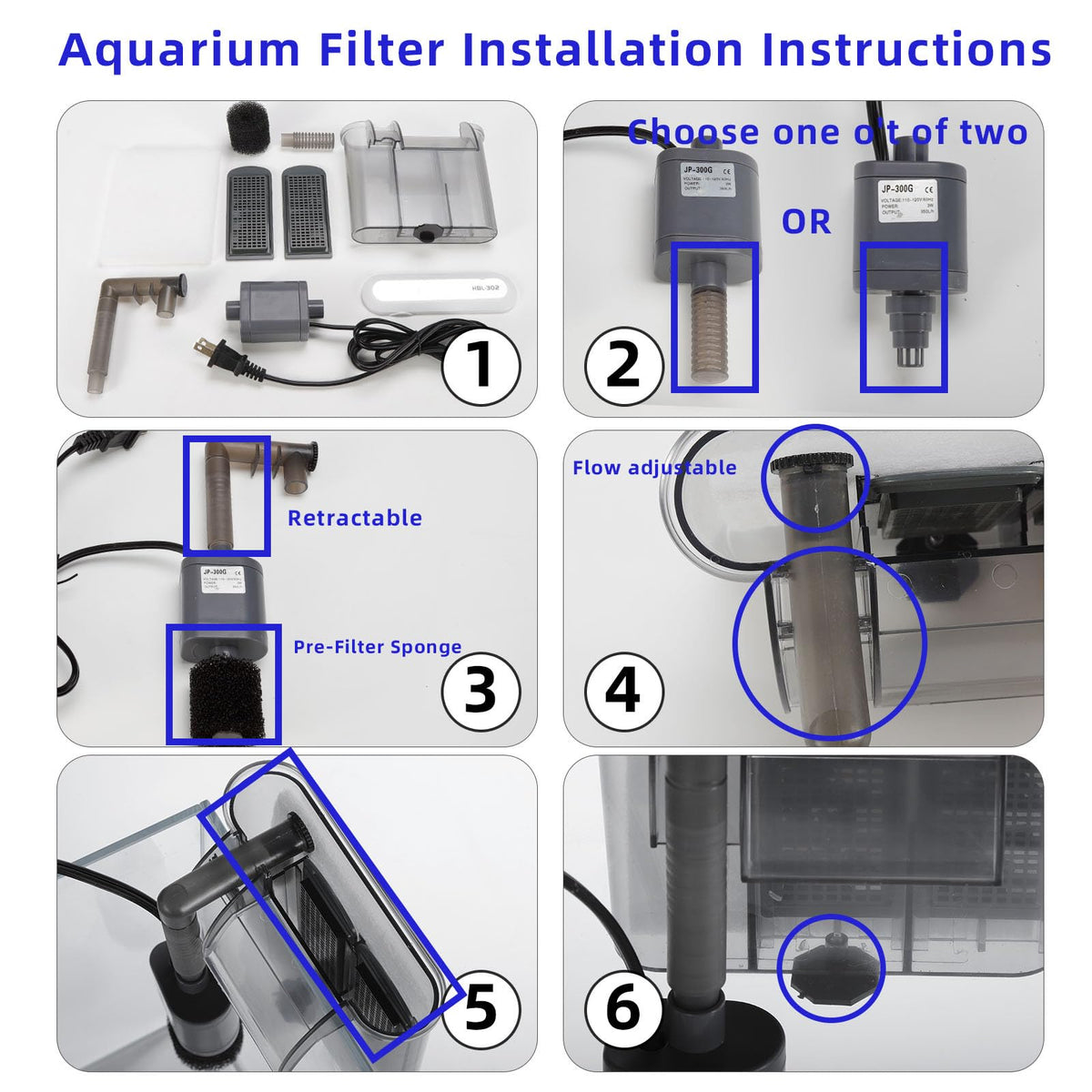 3 Gallon Glass Fish Tank Starter Kit with Filter E796