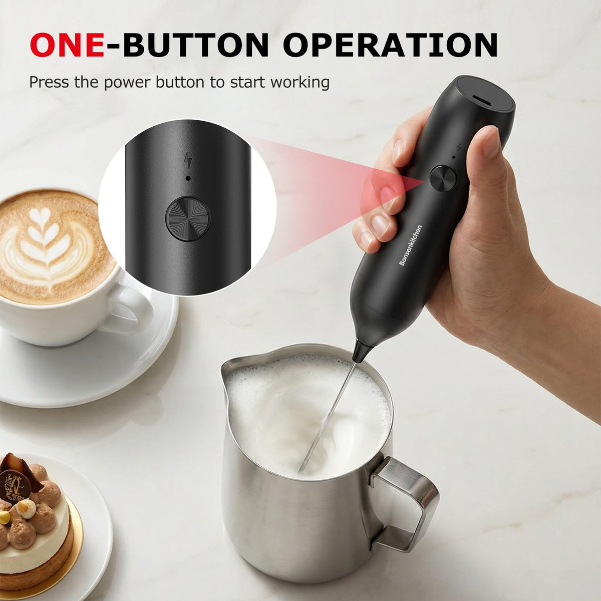 Rechargeable Handheld Milk Frother G641265