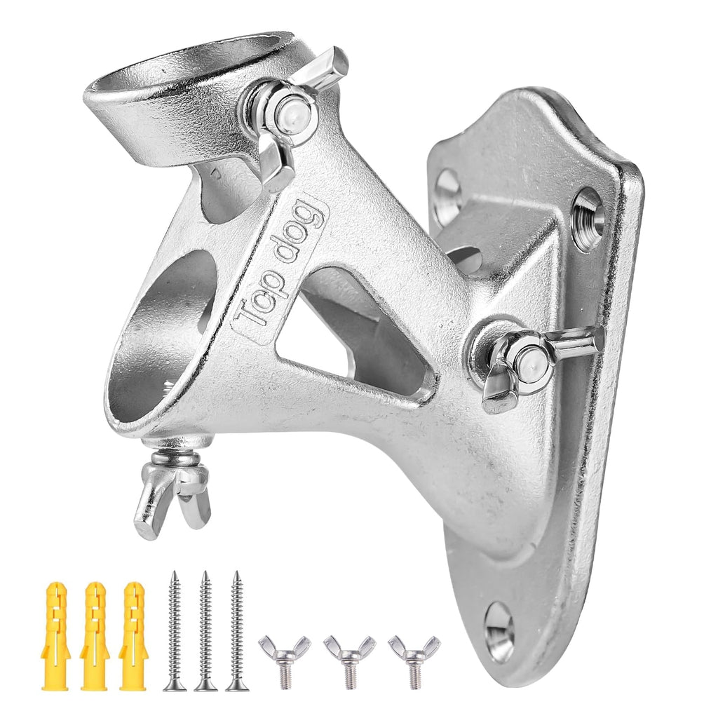 304 Stainless Steel Adjustable Wall Mount Flag Pole Holder Bracket E75310