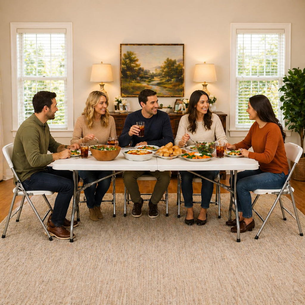 6ft White Folding Table Z691