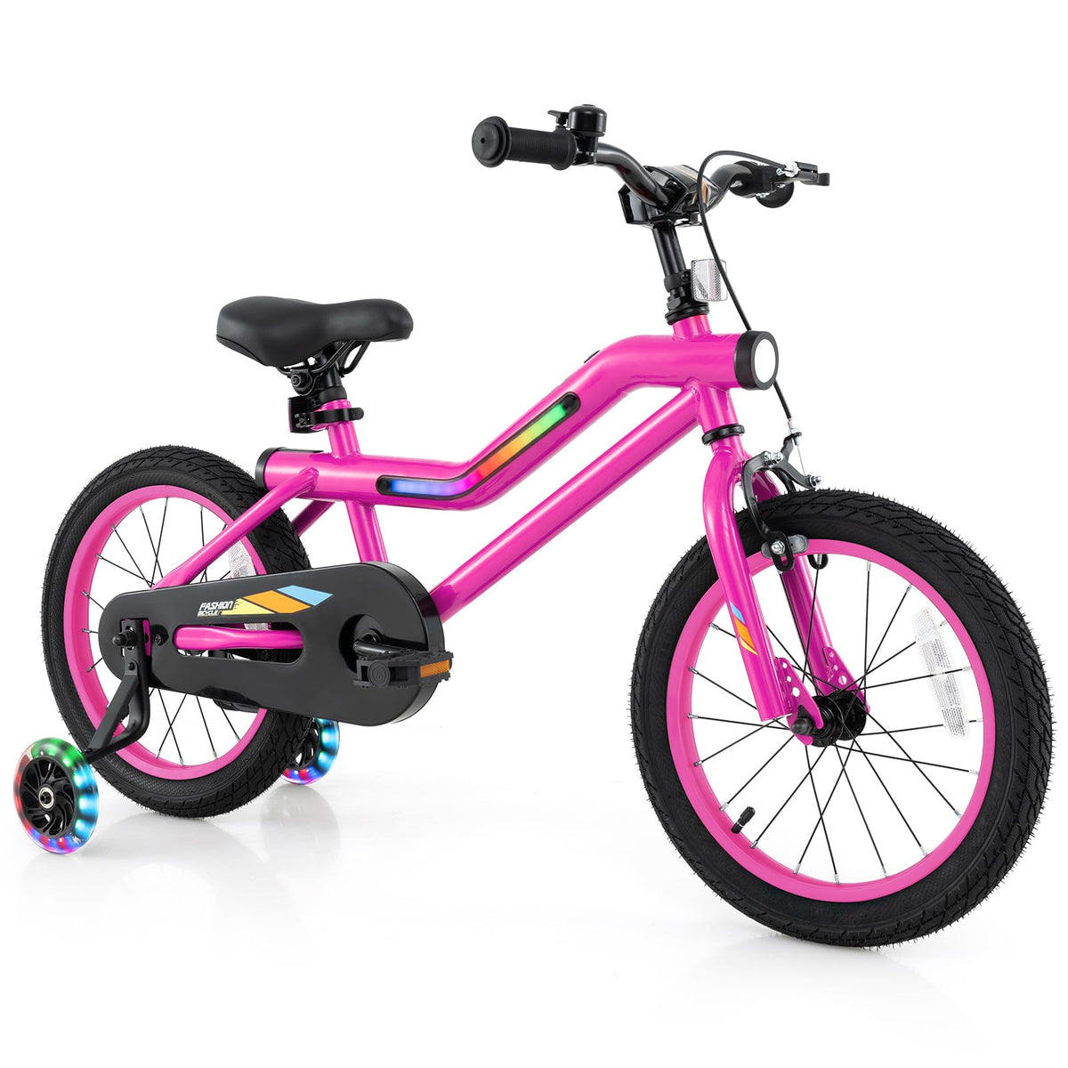 16 18 Inch Lighted Kids Bike with Training Wheels U9290