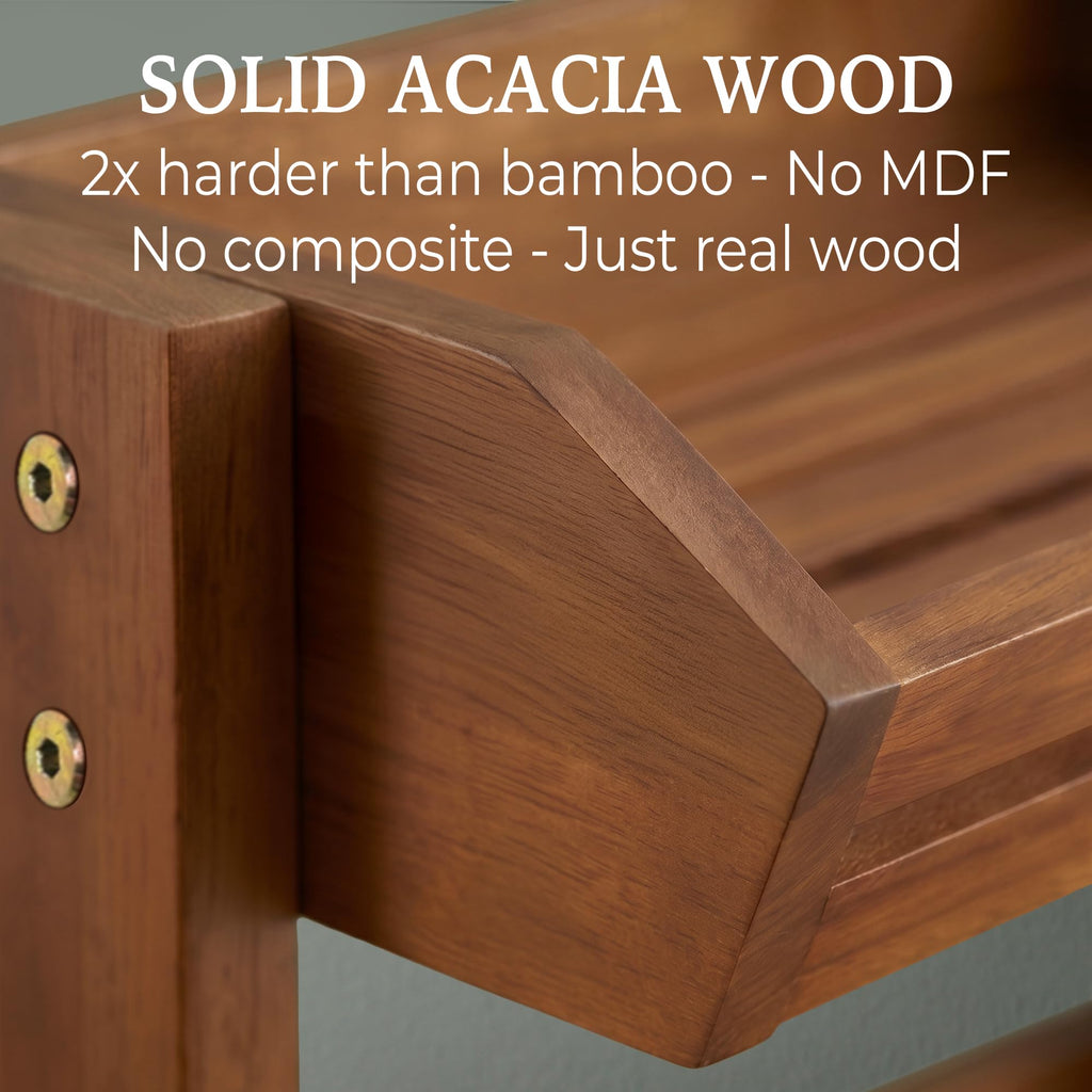 3 Tier Acacia Wood Fruit Basket L434
