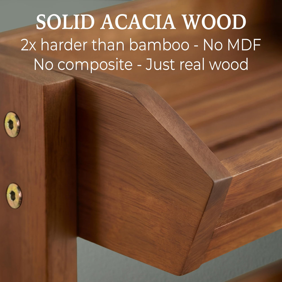 3 Tier Acacia Wood Fruit Basket L434