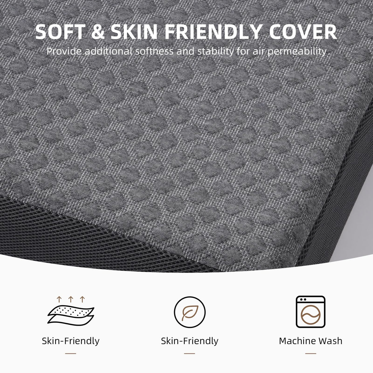 Tri Folding Memory Foam Mattress with Washable Cover B270