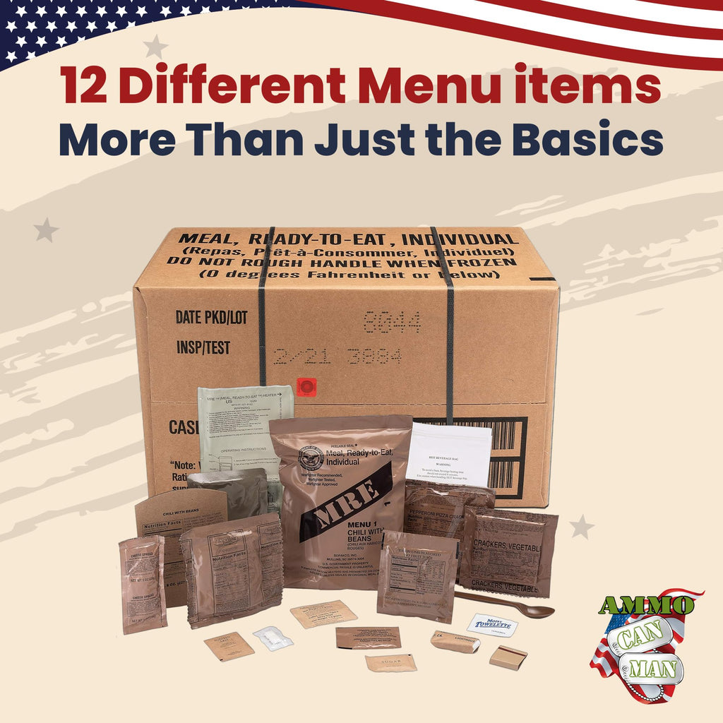 US Military MRE Case Menus 1-12 A885961