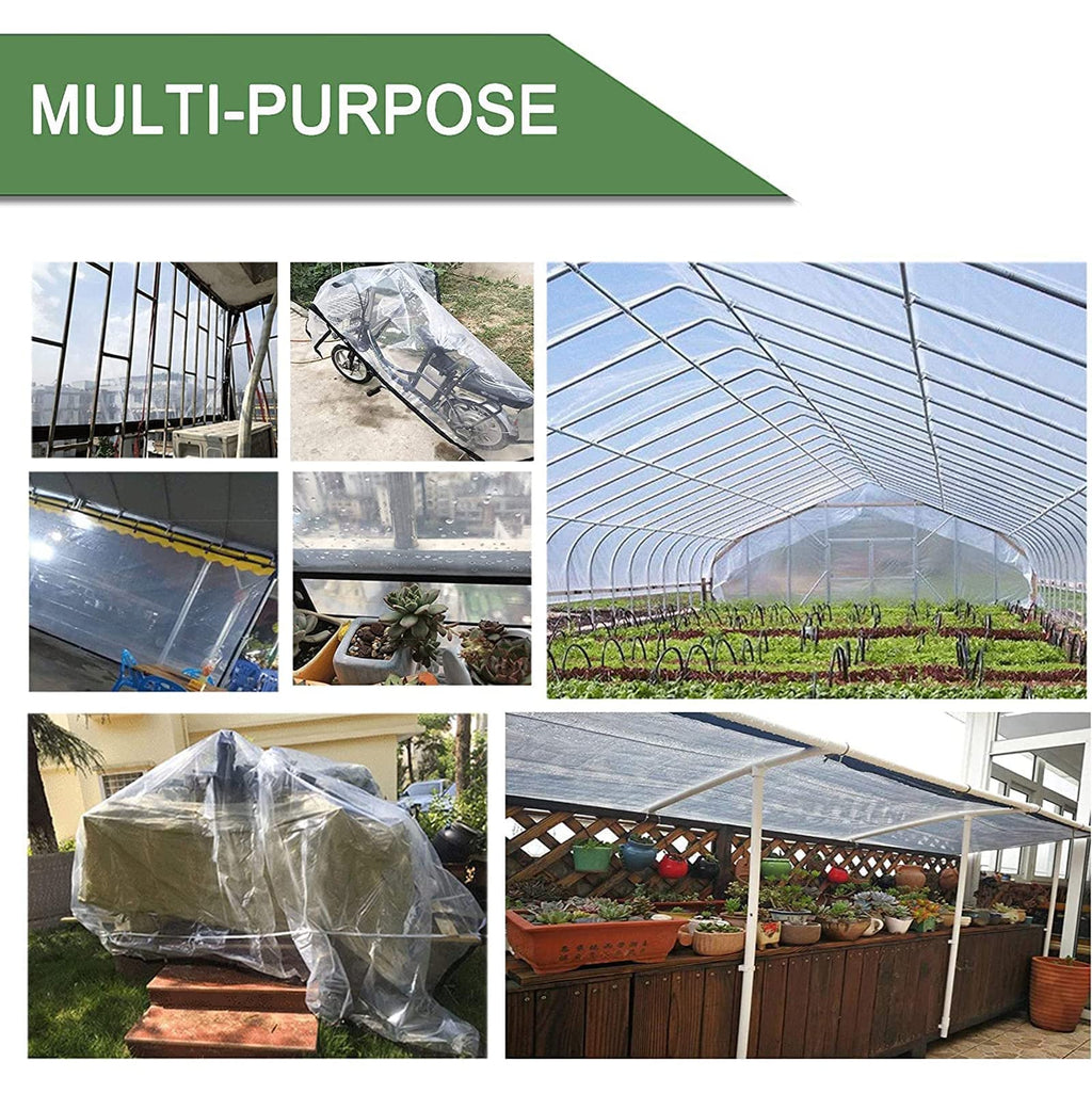 Heavy Duty Waterproof Clear 3x3ft Poly Tarp with Grommets Y3058