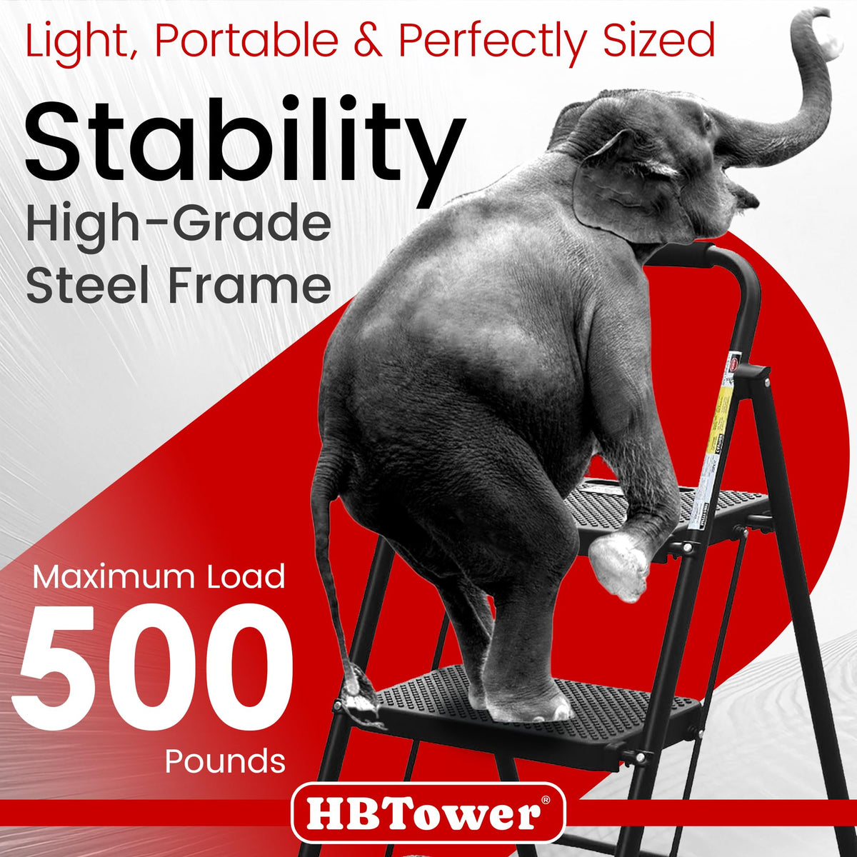 Folding Step Ladder with Anti-Slip Pedal A90757