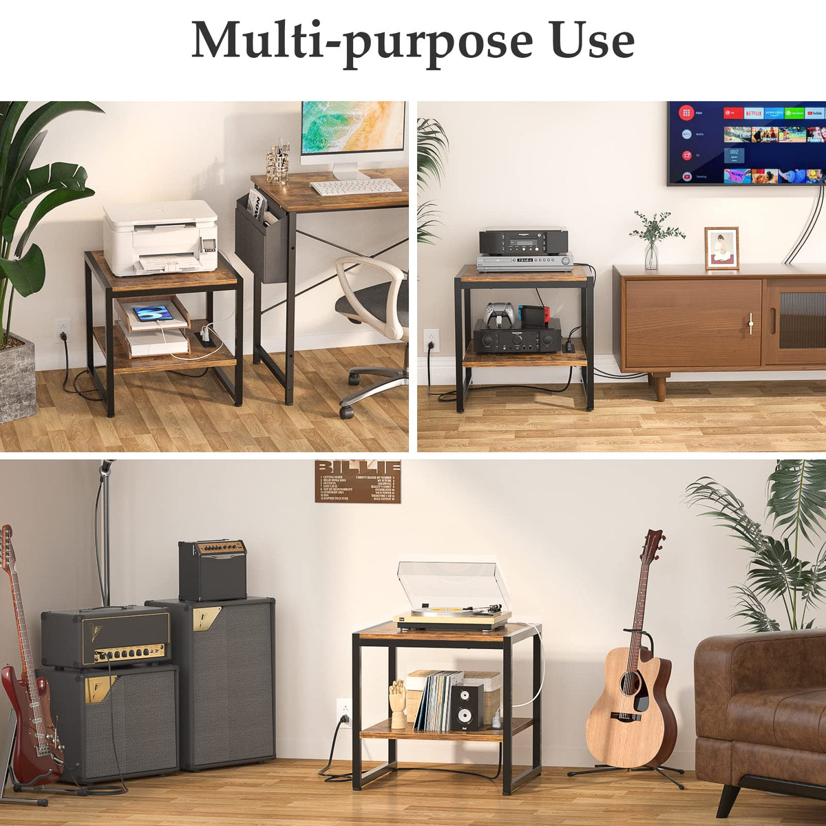End Table with Charging Station, 2 Pack X1393