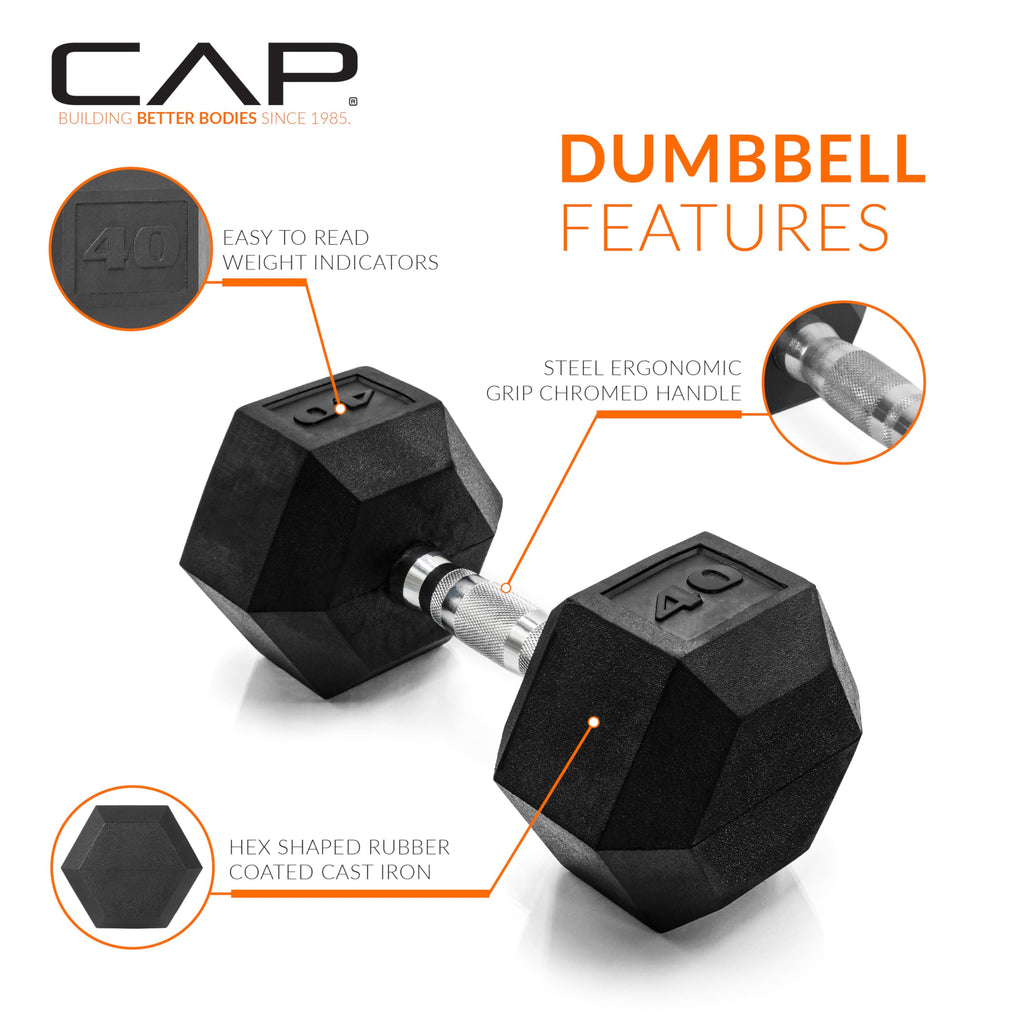 Rubber Coated Hex Dumbbells Q7250