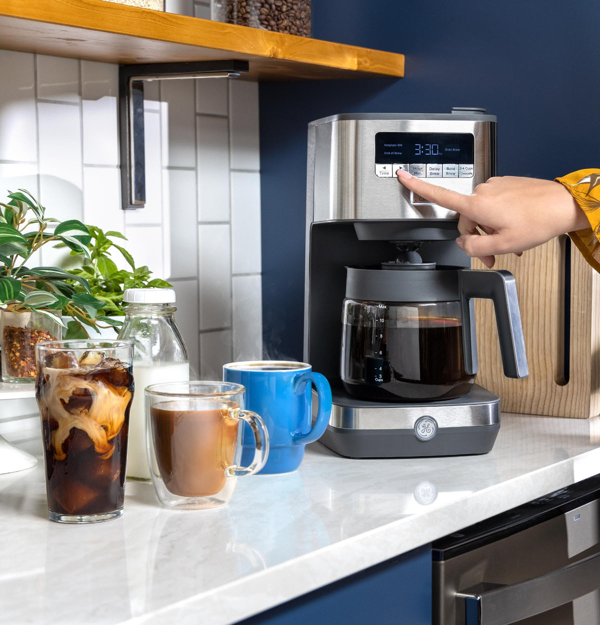 12-Cup Stainless Steel Drip Coffee Maker with Timer B30661