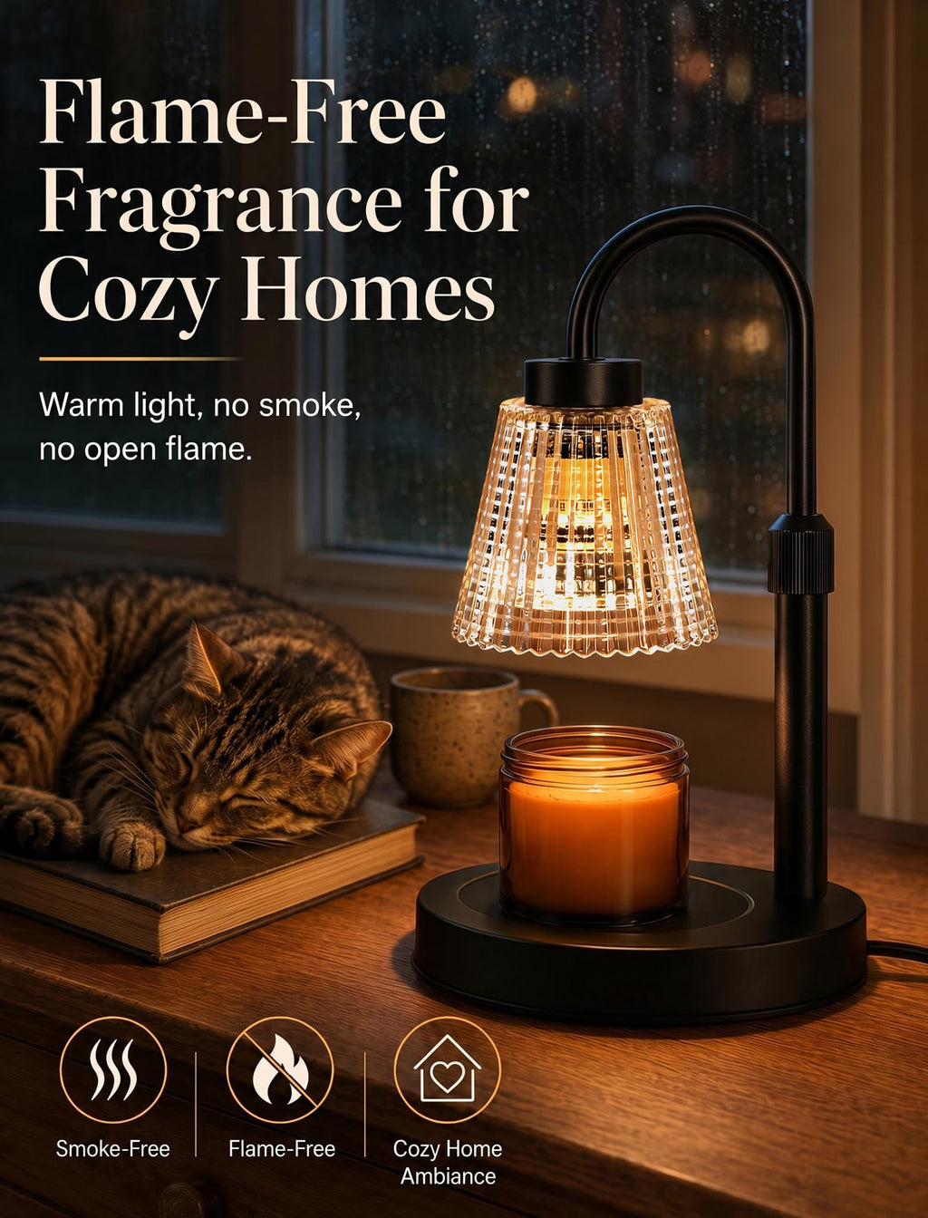 Candle Warmer Lamp with Timer and Dimmer Y710723