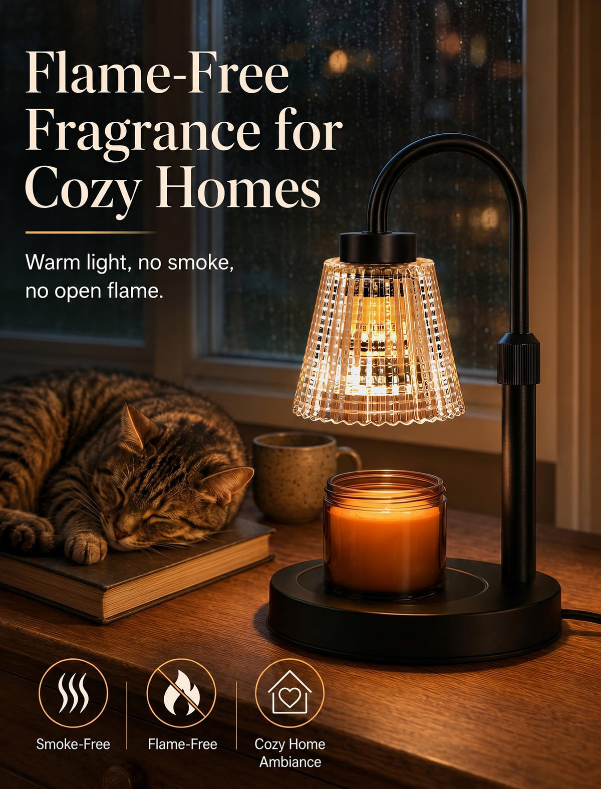 Candle Warmer Lamp with Timer and Dimmer Y710723
