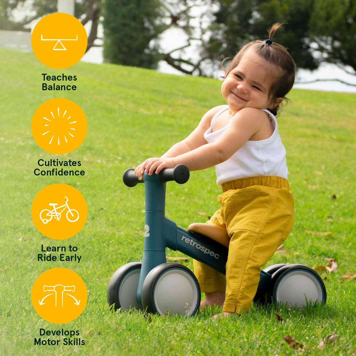 Baby Walker Balance Bike with 4 Wheels A637