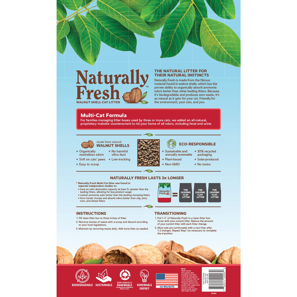 Unscented Walnut Shell Cat Litter 26 Lbs R231388