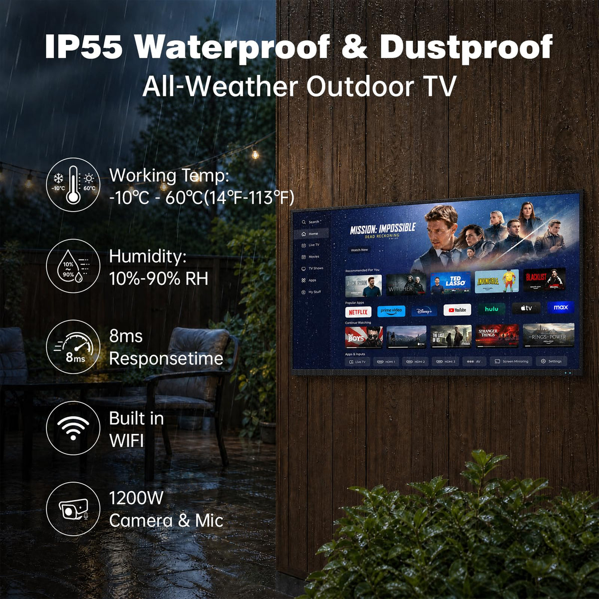 55 inch 4K UHD Weatherproof Smart TV S845744