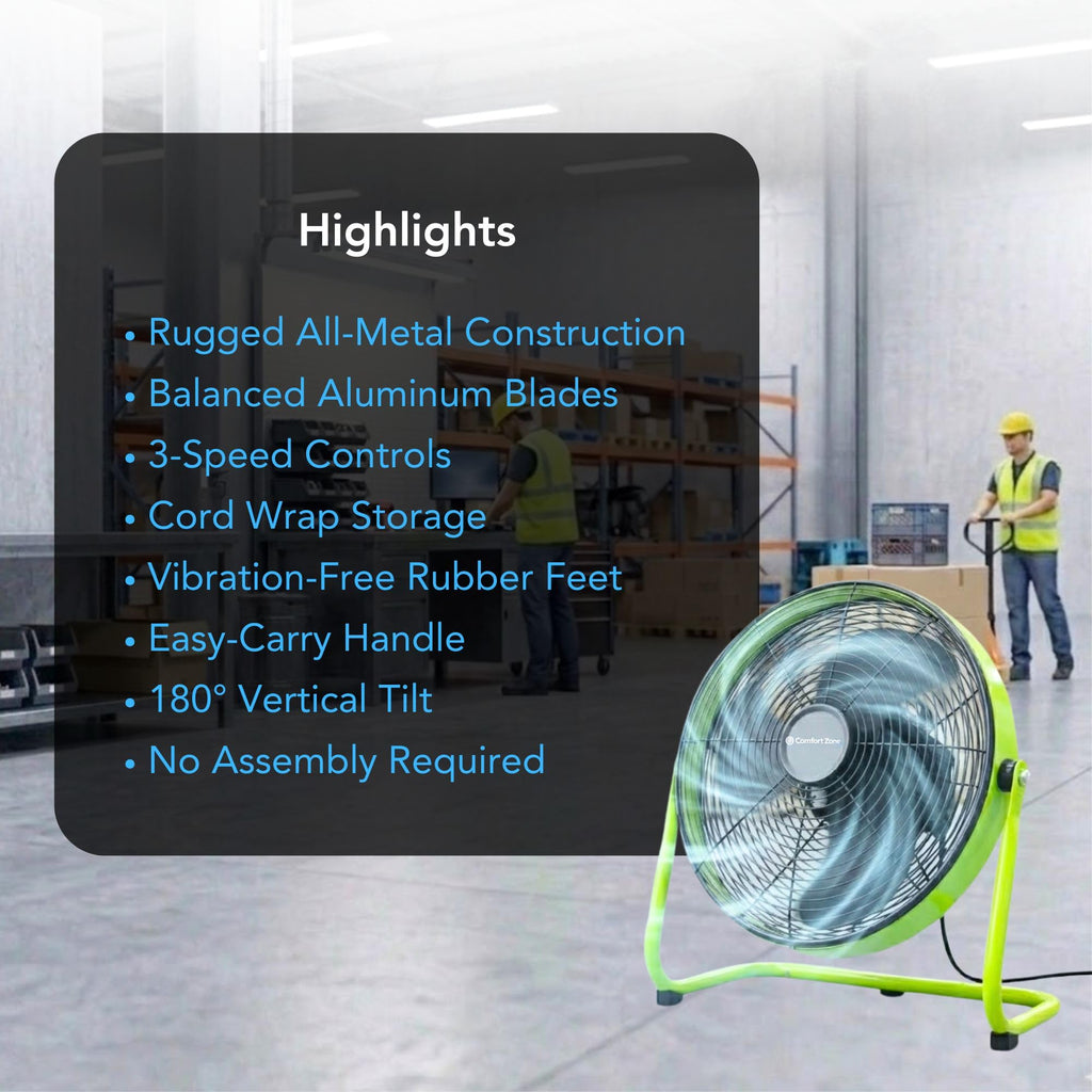 18-Inch High-Velocity Industrial Floor Fan B72040