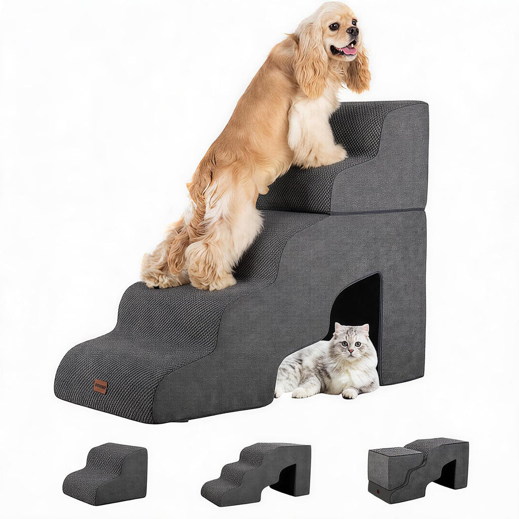 5-Step Non-Slip Dog Stairs with Tunnel L527406