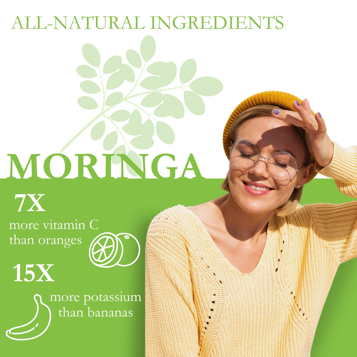 Organic Moringa Powder Capsules U5045