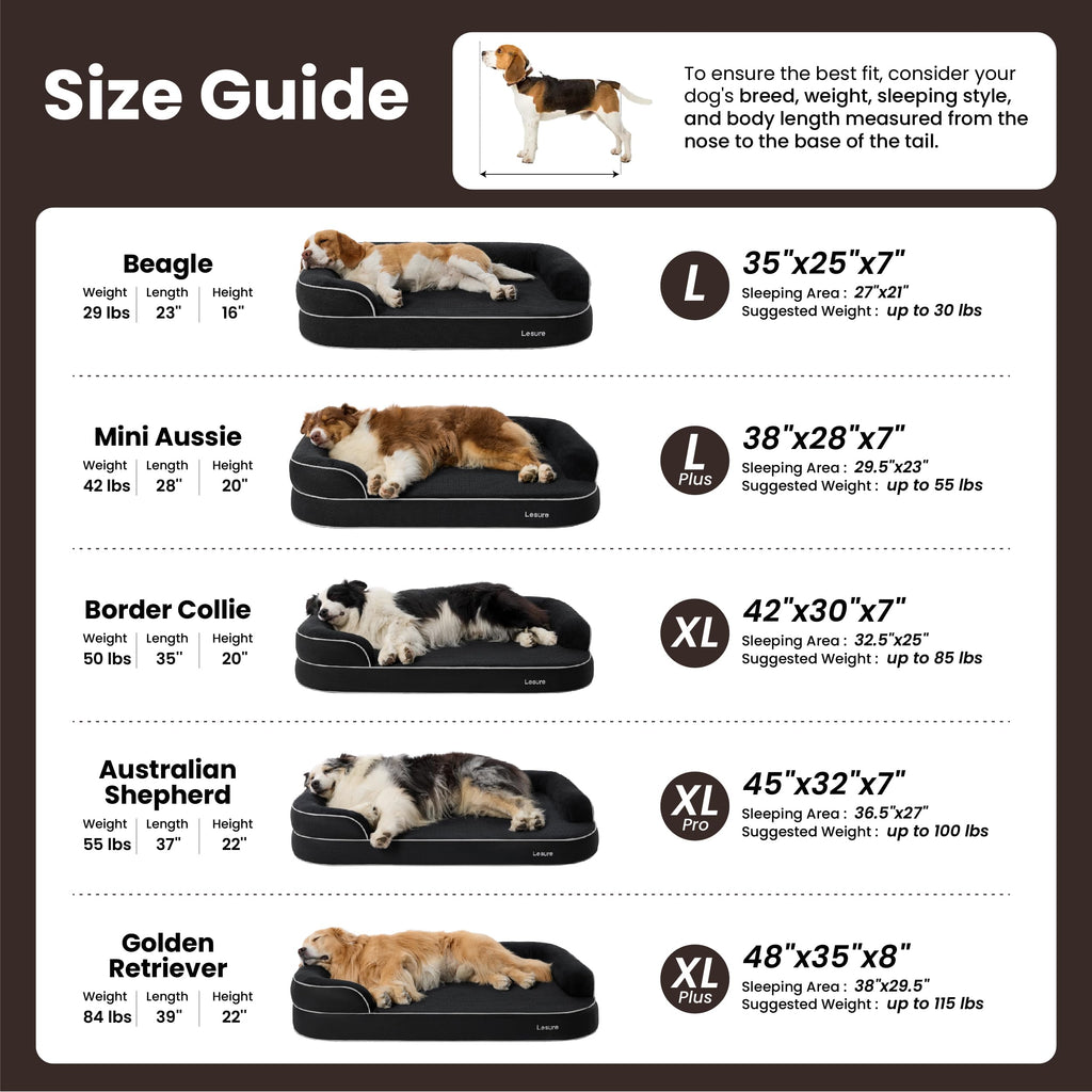 Black 42" Orthopedic Dog Beds Y27114