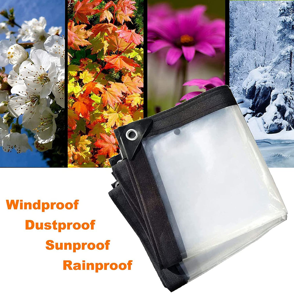 Heavy Duty Waterproof Clear 3x3ft Poly Tarp with Grommets Y3058