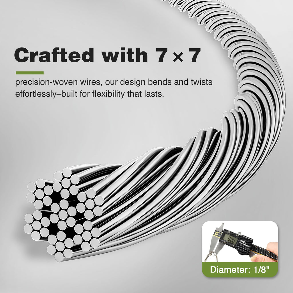 1000FT 1/8" T316 Stainless Steel Cable with Cutter I130