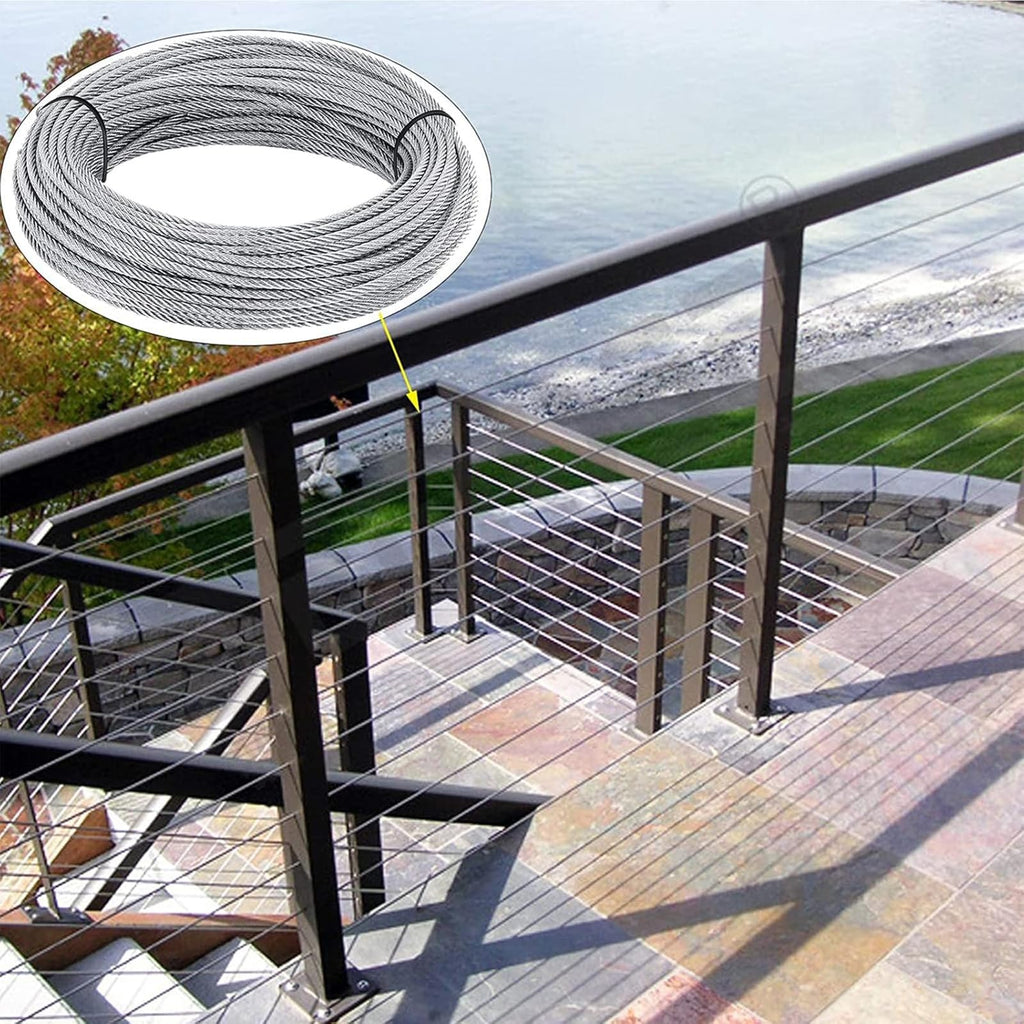 1/8 inch Stainless Steel Wire Rope Kit, 33ft Z25423