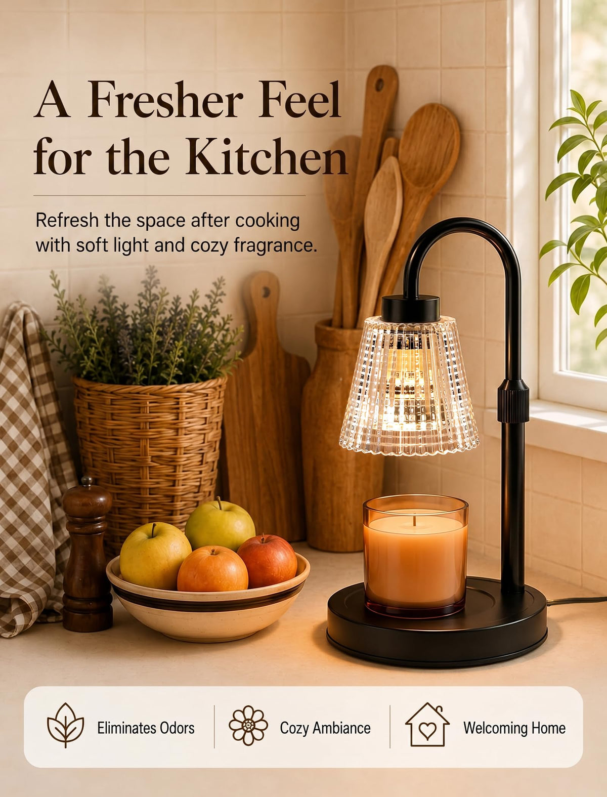 Candle Warmer Lamp with Timer and Dimmer Y710723