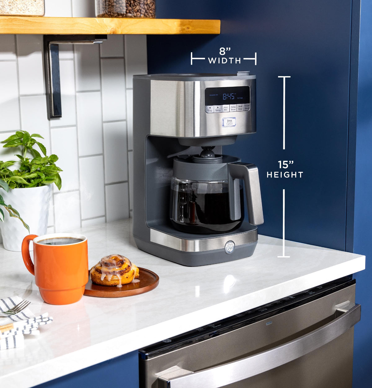 12-Cup Stainless Steel Drip Coffee Maker with Timer B30661