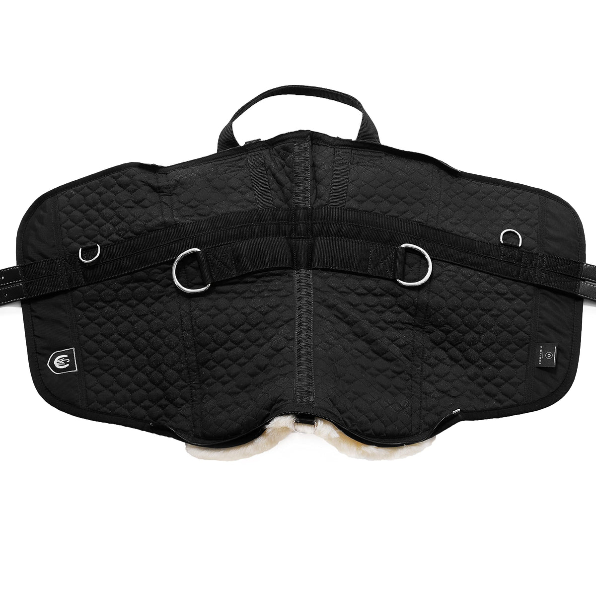 Horse Bareback Pad Treeless Saddle Real Sheepskin E104