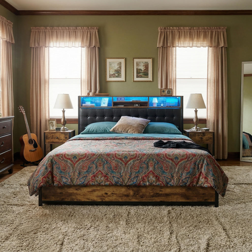 King Bed Frame with 4 Drawers R724084