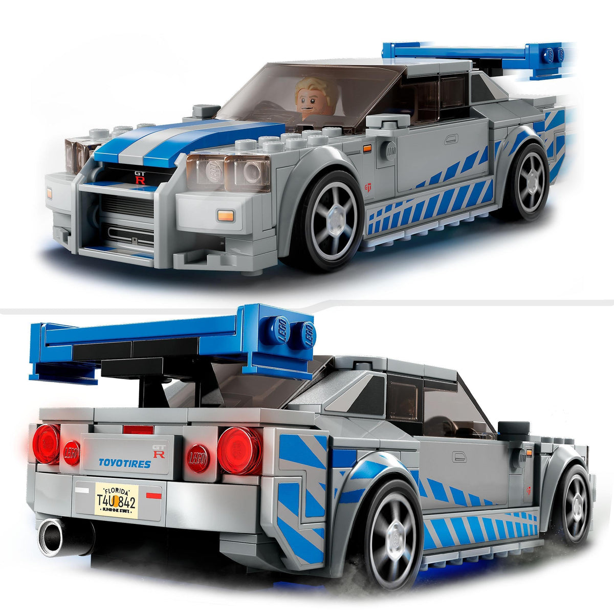 Nissan Skyline GT-R R34 Race Car Toy Building Kit E14126