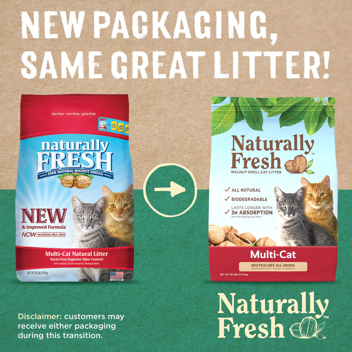 Unscented Walnut Shell Cat Litter 26 Lbs R231388