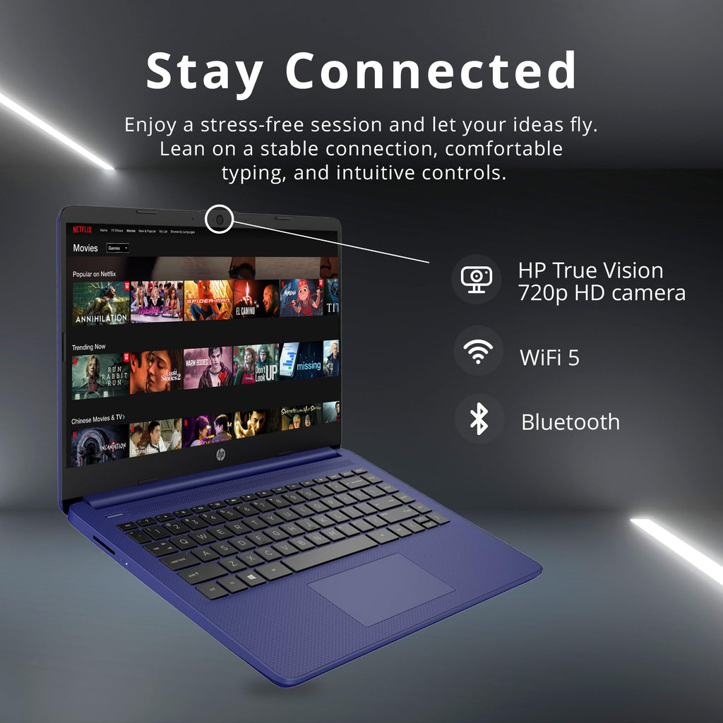 14" HD Laptop Intel Celeron N4120 4GB RAM 224GB Storage Blue L956