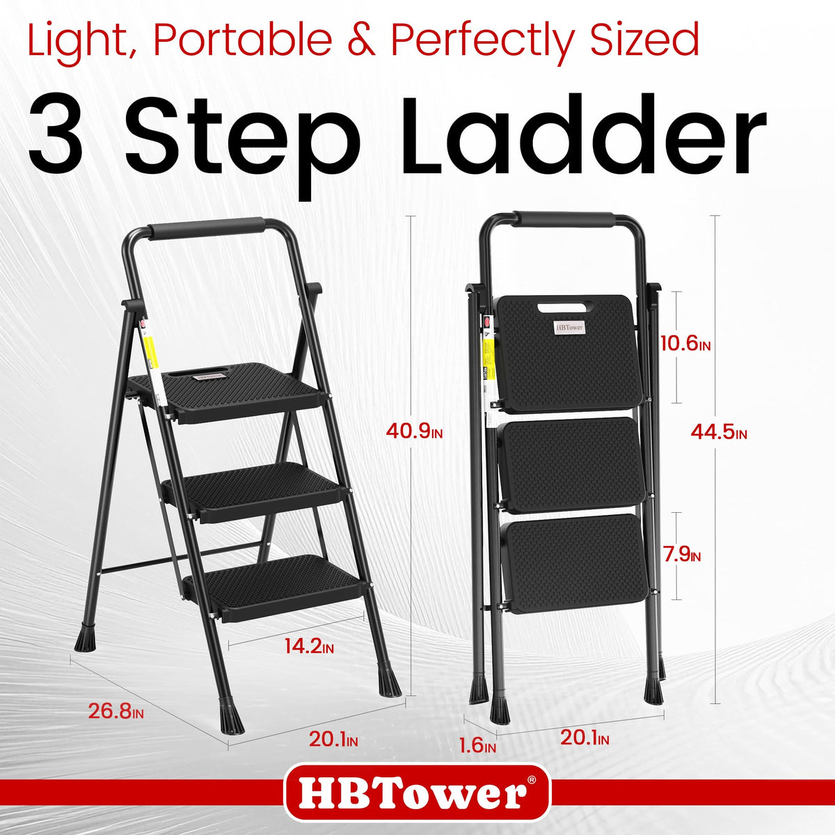 Folding Step Ladder with Anti-Slip Pedal A90757