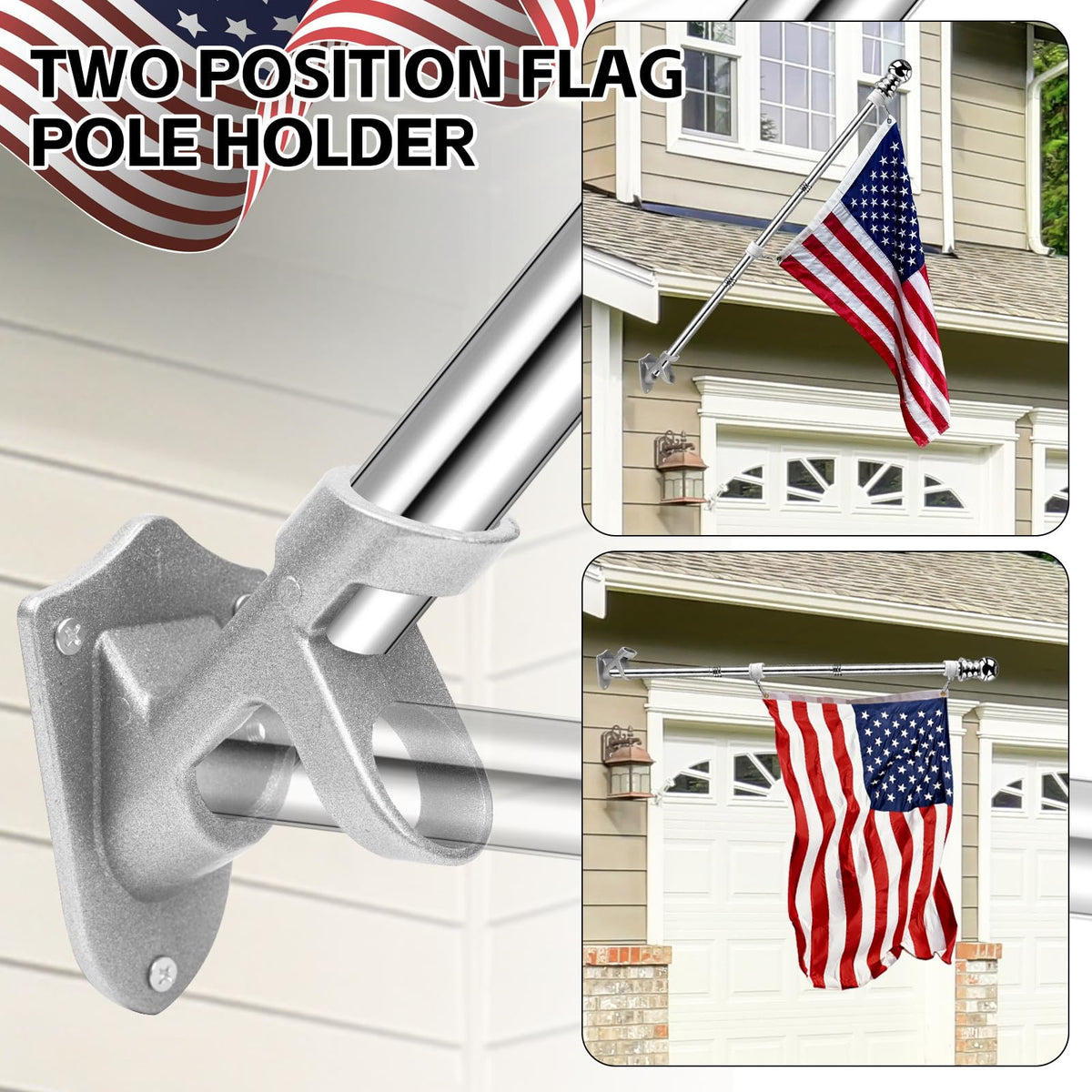 5 FT Flag Pole Kit with 3x5ft American Flag Stainless Steel Z843