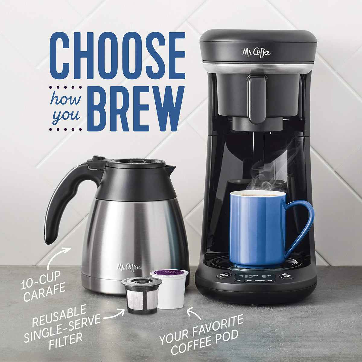 Programmable Coffee Maker, 10 Cups, Black L384