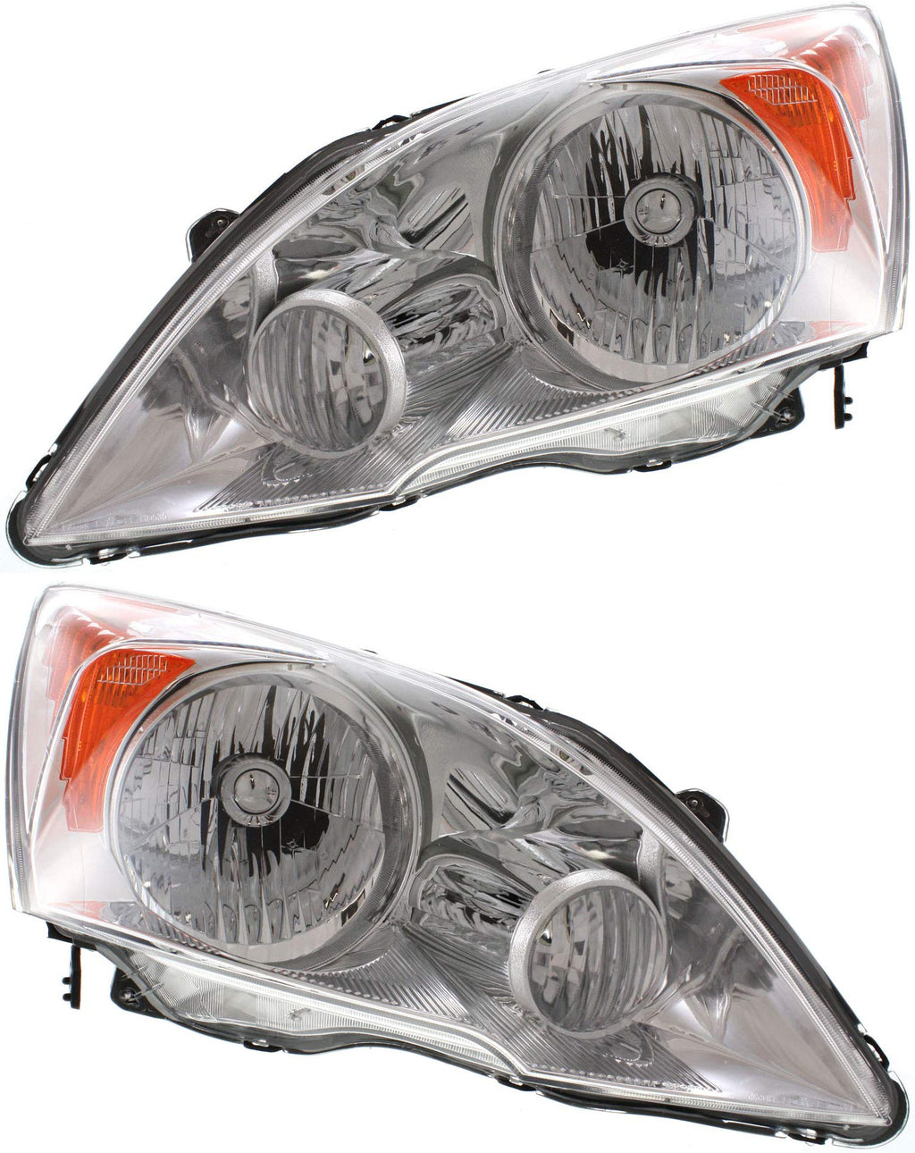 Headlights Lens and Housing Pair/Set for Honda CR-V, Right and Left, Halogen F596