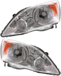 Headlights Lens and Housing Pair/Set for Honda CR-V, Right and Left, Halogen F596