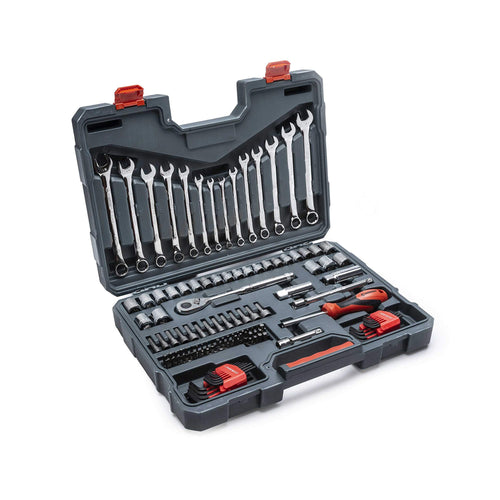 128 Piece 3/8" Drive 12 Point SAE/Metric Mechanics Tool Set S3498
