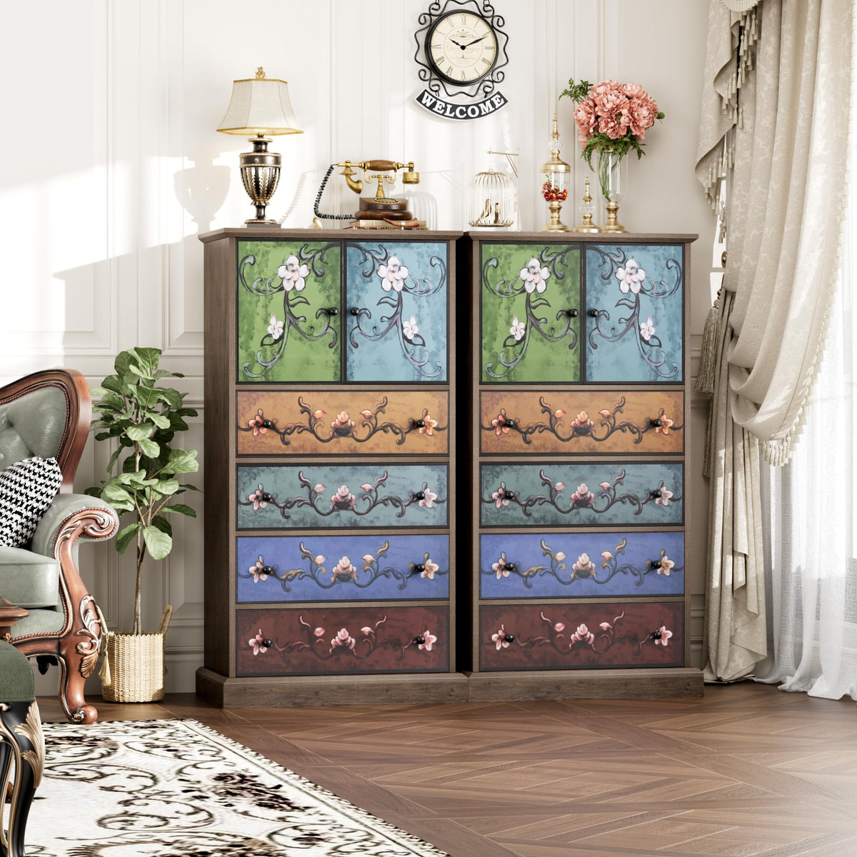 50" H Boho 4 Drawer Dresser Y9663