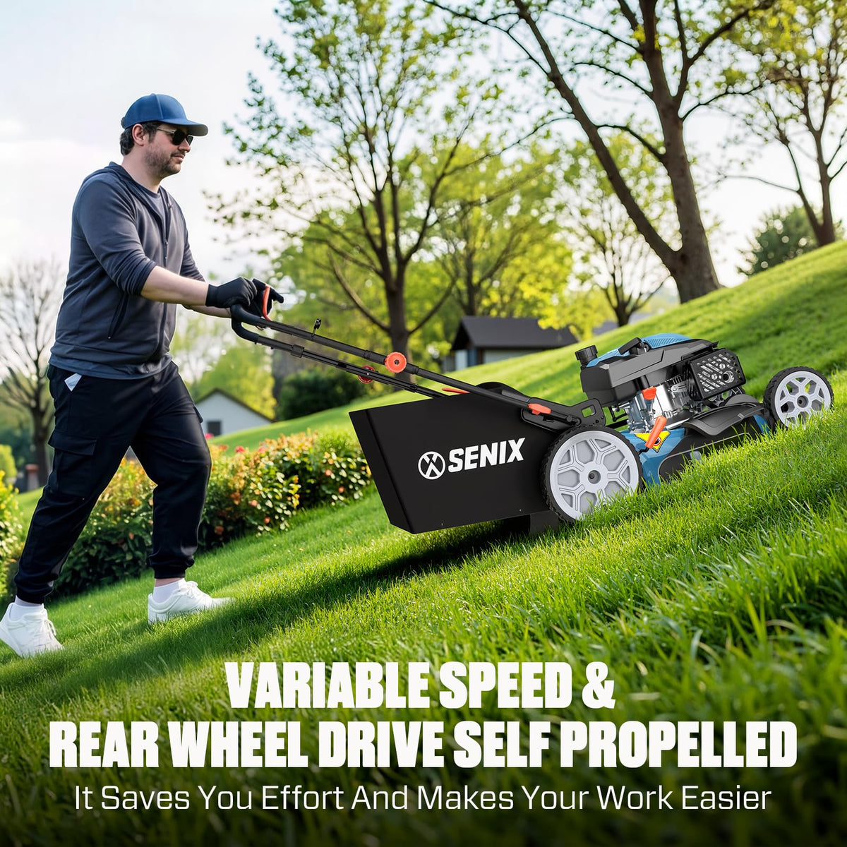22" 3-in-1 Variable Speed Self Propelled Gas Lawn Mower K82325