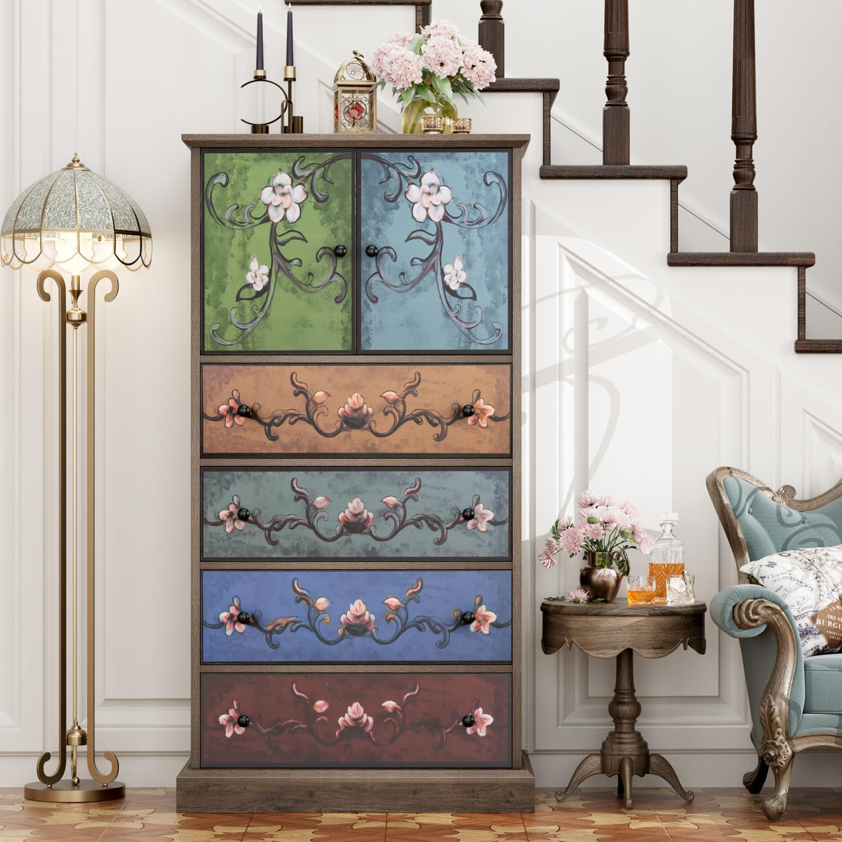 50" H Boho 4 Drawer Dresser Y9663